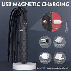 Vibrator with leather whip “Bloody Mary” SHD-S326-2