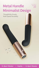 SOPHIA Metal G-Spot Vibrator - 10 Modes, Whisper Quiet, Magnetic Charging AA34