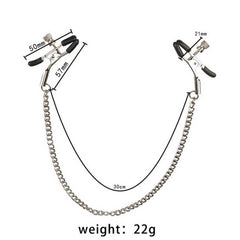 Metal chained nipple clamps