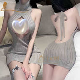 sexy cut-out turtleneck sweater