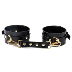 Black leather bondage Kit 8pc
