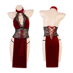 RED VELVET LACE LINGERY