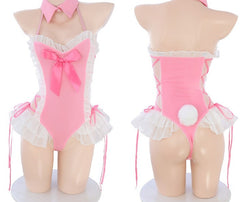 Pink bunny style teddy set