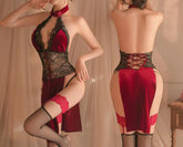 RED VELVET LACE LINGERY