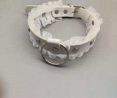 Lace+ Leather collar with leash