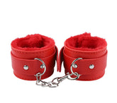 Leather ankle and wrist cuffs set