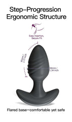 App-Controlled Spiral Vibrating Anal Plug - Multi-Frequency, Dual-Use AG03