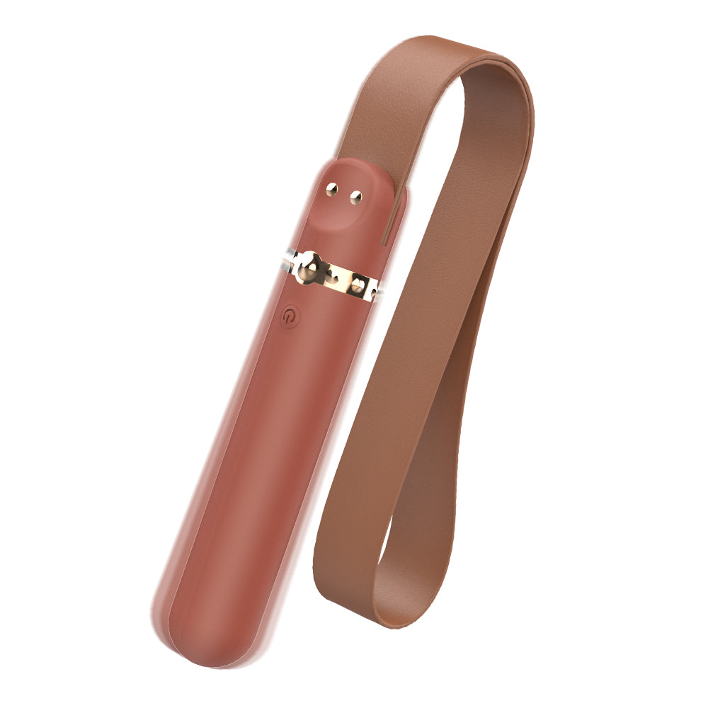 S-HANDE Vibrator with leather handle “Whoohoo” SHD-S326