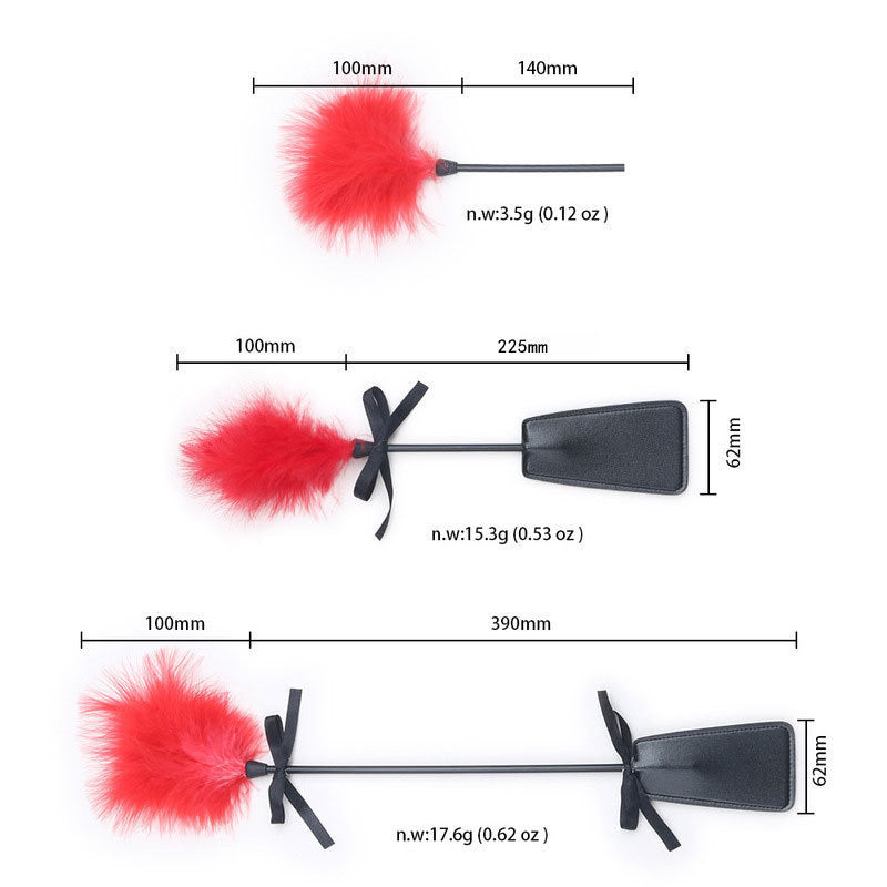 Riding corp with feather tickler(2 size and 4 colour options)