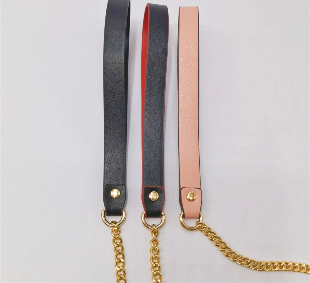 Cute Leather collar&leash