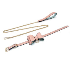 Cute Leather collar&leash