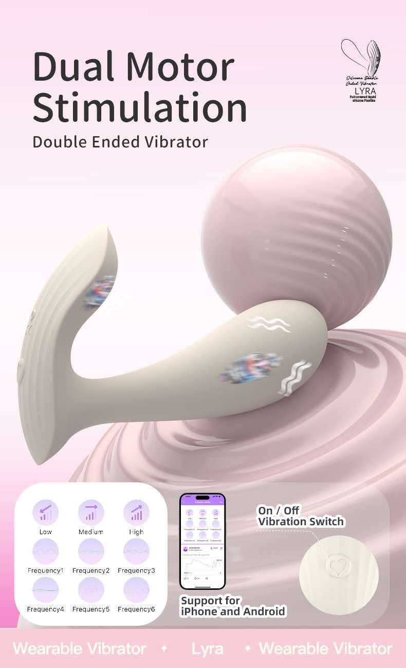 LYRA Wearable Vibrator - App Control, 9 Modes, Liquid Silicone