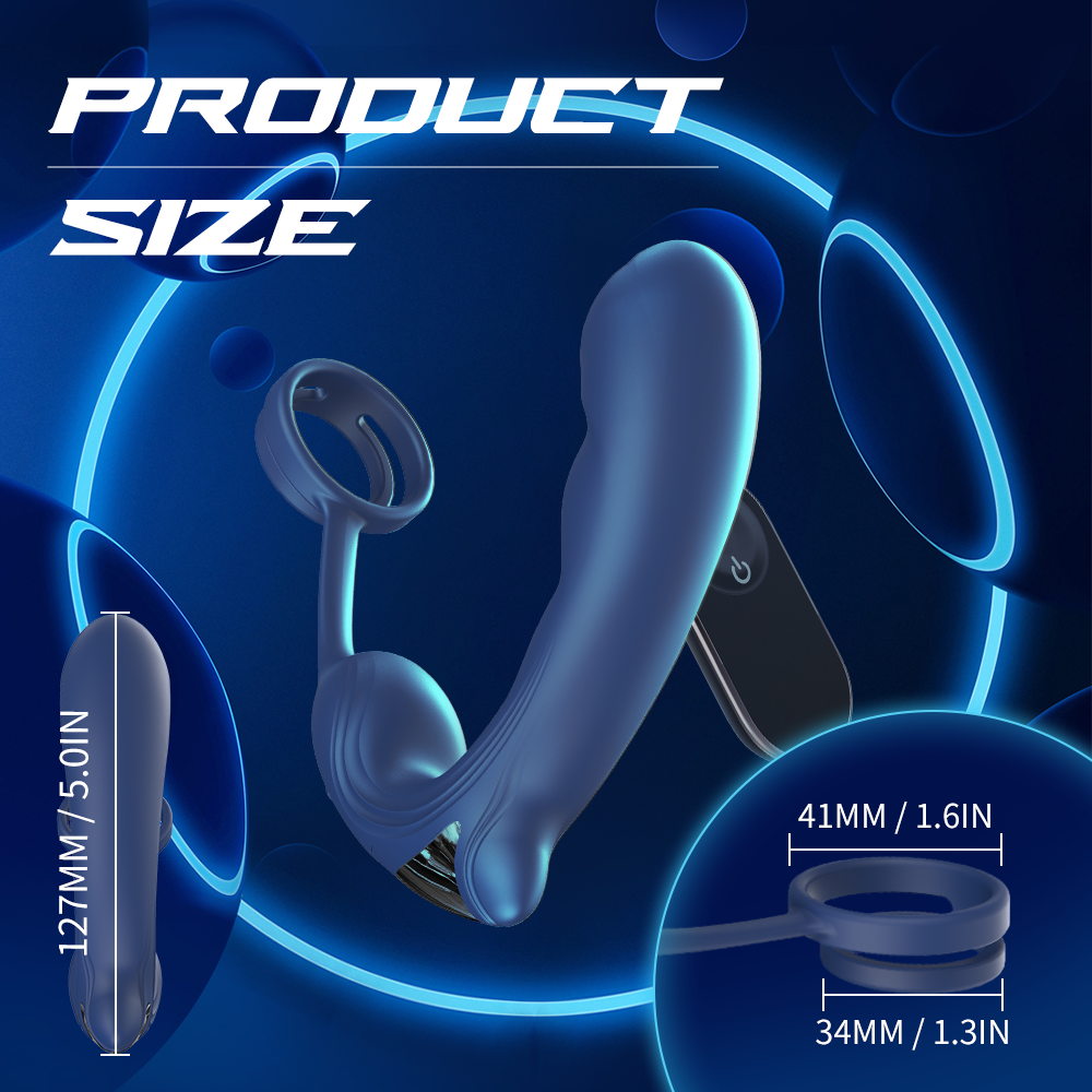 SHD-S432 "NOEL" remote control pennis ring+prostate massager 2 in 1