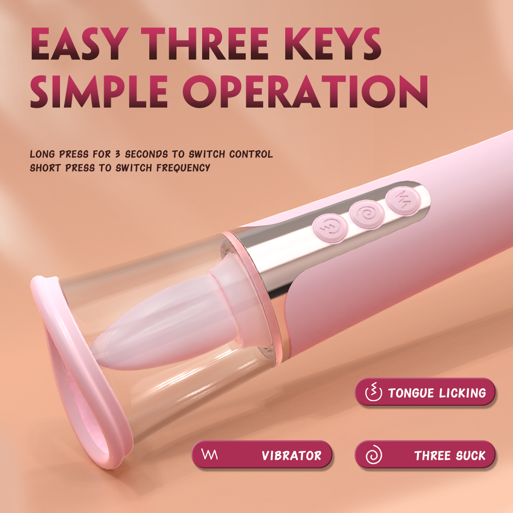 Tongue leak and suck vibrator(THREE COLOUR OPTIONS) SHD-H004