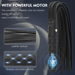 Vibrator with leather whip “Bloody Mary” SHD-S326-2