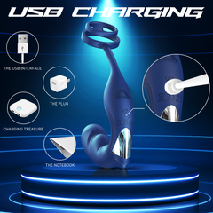 SHD-S432 "NOEL" remote control pennis ring+prostate massager 2 in 1