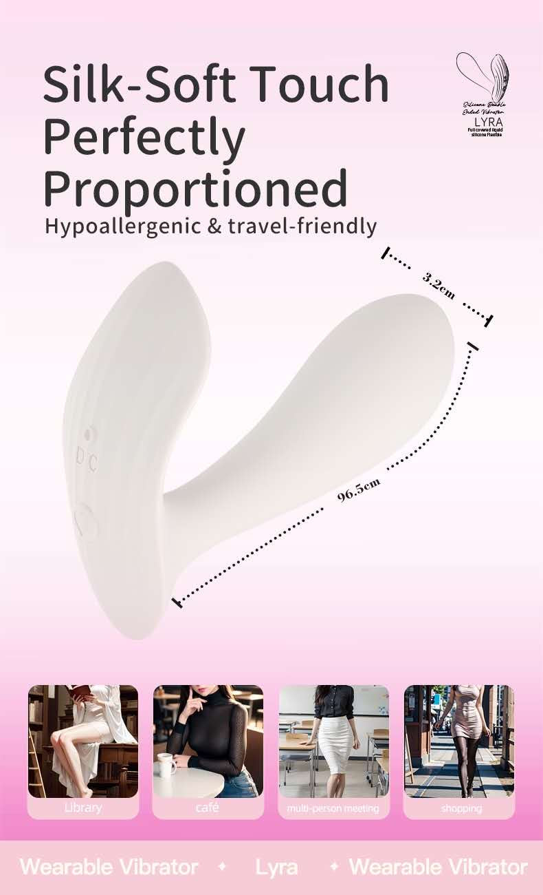 LYRA Wearable Vibrator - App Control, 9 Modes, Liquid Silicone