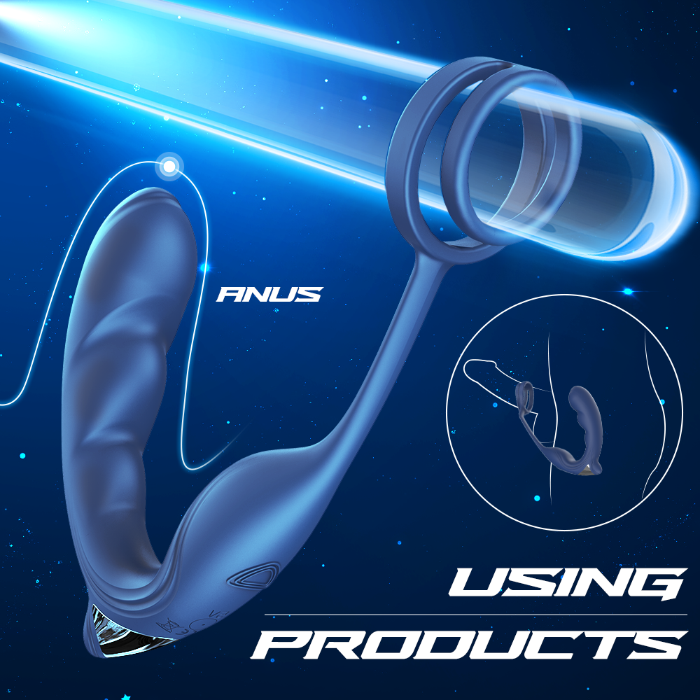 SHD-S432 "NOEL" remote control pennis ring+prostate massager 2 in 1