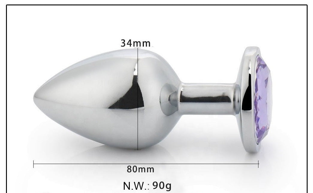 Diamond Stainless Steel Jeweled Butt Plug