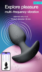 App-Controlled Spiral Vibrating Anal Plug - Multi-Frequency, Dual-Use AG03