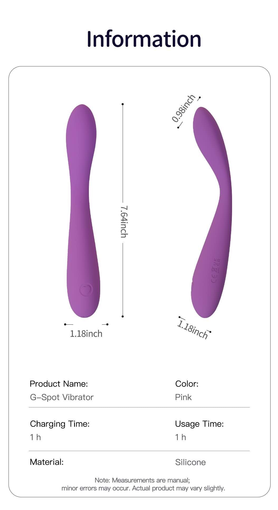 IRIS G-Spot Vibrator - 9 Modes, Full Liquid Silicone AA43