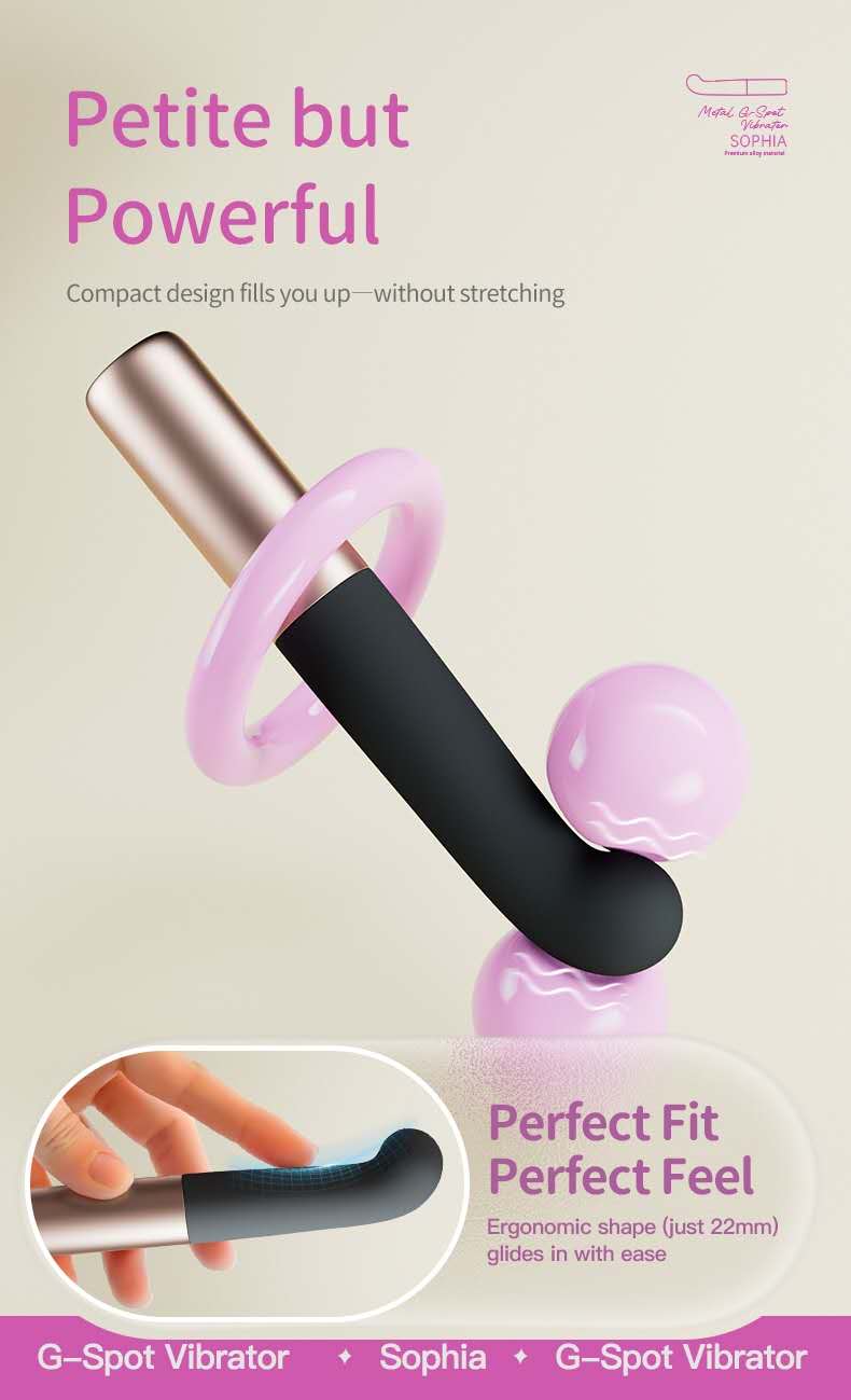 SOPHIA Metal G-Spot Vibrator - 10 Modes, Whisper Quiet, Magnetic Charging AA34