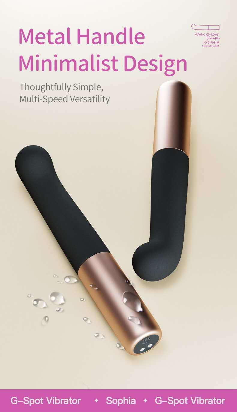 SOPHIA Metal G-Spot Vibrator - 10 Modes, Whisper Quiet, Magnetic Charging AA34