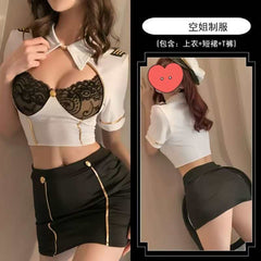 Hot flight attendant uniform