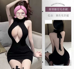 sexy cut-out turtleneck sweater