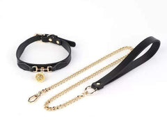 Golden Bell Decorated Collar&leash