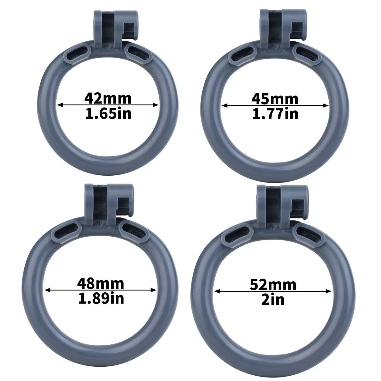 Flat Male Chastity Cage Set