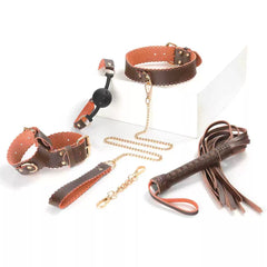 Genuine leather bondage kit 4pc