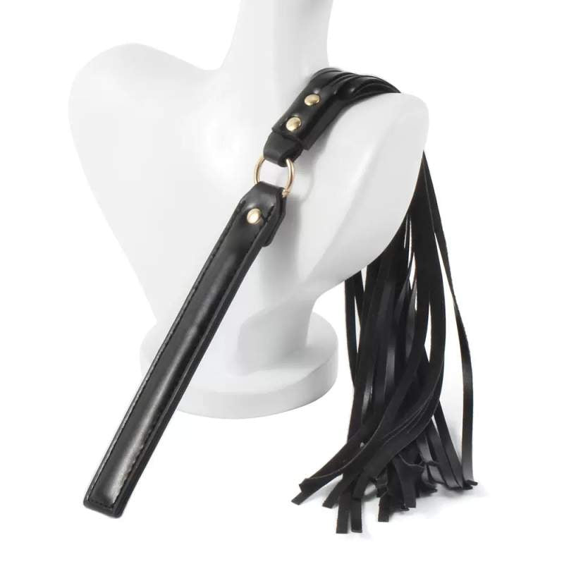 Black leather bondage Kit 8pc